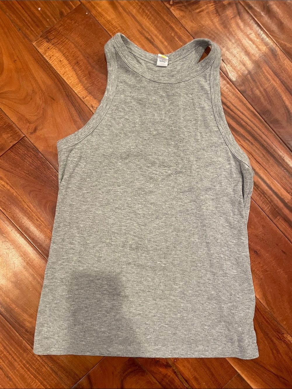 Old Navy Light Gray Ribbed Tank Top